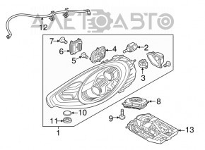 Far dreapta față Porsche Panamera 14-16 LED adaptiv