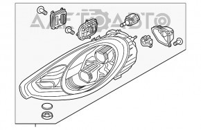 Фара передняя левая Porsche Panamera 14-16 LED