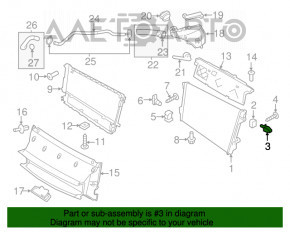 Suport radiator stânga sus Porsche Panamera 10-16