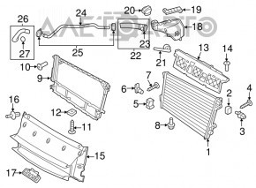 Suport radiator stânga sus Porsche Panamera 10-16