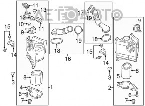 Corpul filtrului de aer drept asamblat Porsche Panamera 10-16 4.8