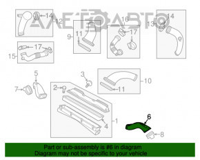 Conducta de aer la carcasă filtrului de aer central stânga Porsche Panamera 10-16 3.0, 4.8