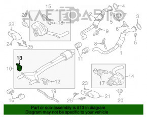 Suportul pentru partea de mijloc a tevii de evacuare stânga pentru Porsche Panamera 14-16.