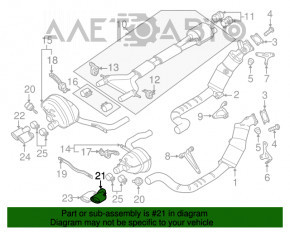 Capăt de evacuare dreapta exterior Porsche Panamera 14-16 4.8 GTS cu clema