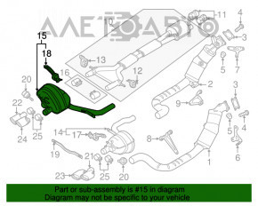 Silencer spate bara stânga Porsche Panamera 14-16 4.8 GTS