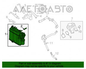 Канистра с углем абсорбер в сборе Porsche Panamera 10-16