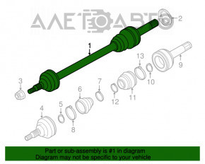 Ax cu came spate dreapta Porsche Panamera 10-16