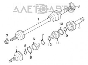 Ax cu came spate dreapta Porsche Panamera 10-16