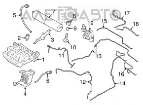 Senzor înclinare caroserie față stânga Porsche Panamera 10-16 nou original OEM