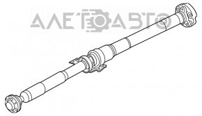 Arborele cardanic lung pentru Porsche Panamera 10-16 AWD are mufa si suportul crapate.