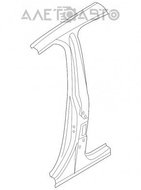 Bara caroserie centrală stânga Porsche Panamera 10-16