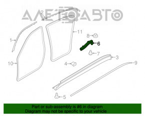 Suport prag dreapta fata Porsche Panamera 10-16