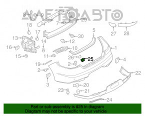 Camera de vizionare spate pentru Porsche Panamera 14-16 are un suport de montare fisurat.