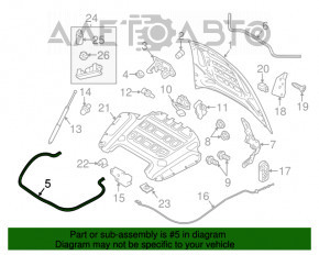 Garnitură capot față Porsche Panamera 10-16