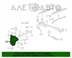 Rezervorul de spălare a parbrizului pentru Porsche Panamera 10-16 fără gât și senzor, fără spălarea farurilor