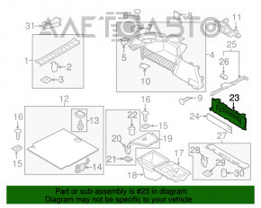 Capacul interior al portbagajului Porsche Panamera 10-16, negru.