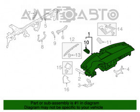 Torpedo panoul frontal cu AIRBAG Porsche Panamera 10-16 piele neagră cusătură roșie