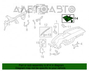 Carcasă cronograf Porsche Panamera 10-16 neagră