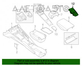 Capacul schimbatorului Porsche Panamera 10-16 crom