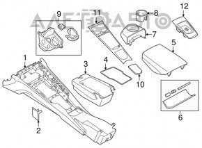 Capacul schimbatorului Porsche Panamera 10-16 crom