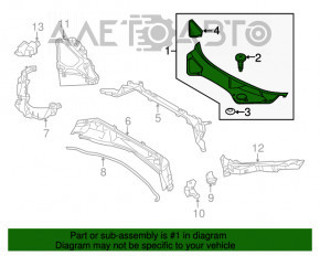 Grila stergatoarelor din plastic pentru Porsche Panamera 10-16