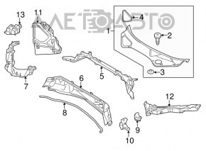 Grila stergatoarelor din plastic pentru Porsche Panamera 10-16