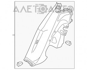 Capac spate dreapta inferioara Porsche Panamera 10-16 piele neagra