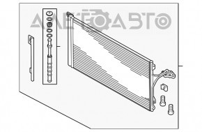 Radiatorul condensatorului de aer condiționat Porsche Panamera 10-16 nou aftermarket