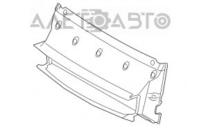 Deflectorul radiatorului de jos pentru Porsche Panamera 14-16 4.8 fără radar