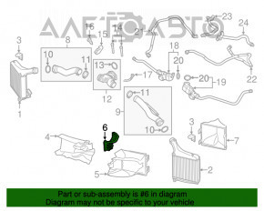 Grila de admisie a aerului pentru filtrul de aer central al caroseriei stânga Porsche Panamera 14-16 4.8