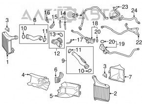 Grila de admisie a aerului pentru filtrul de aer central al caroseriei stânga Porsche Panamera 14-16 4.8