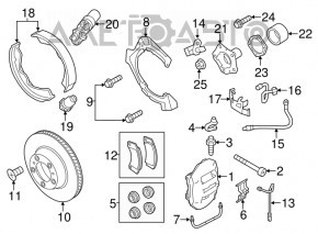 Senzor ABS spate dreapta Porsche Panamera 10-16