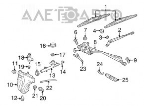 Injectoarele de spălare a parbrizului stânga Porsche Panamera 10-16