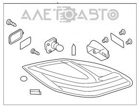 Lampa exterioară aripă stângă Porsche Panamera 14-16, luminoasă