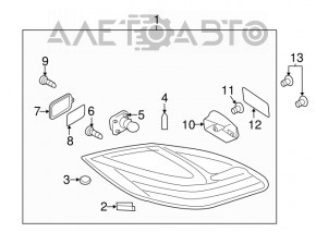 Farul exterior stânga (aripa) pentru Porsche Panamera 10-16.