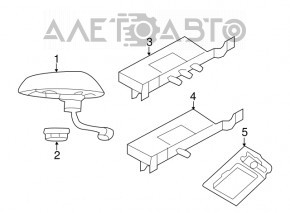 Left Antenna Amplifier Porsche Panamera 10-16