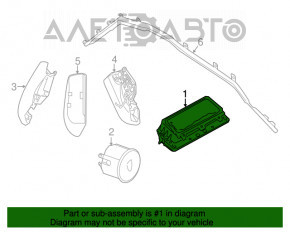 Airbag-ul de pasager din bordul Porsche Panamera 10-16