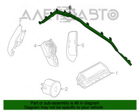 Подушка безопасности airbag боковая шторка левая Porsche Panamera 10-16