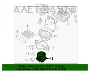 Motorul ventilatorului de încălzire pentru Hyundai Tucson 16-20