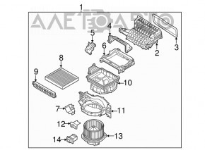 Motorul ventilatorului de încălzire pentru Hyundai Tucson 16-20