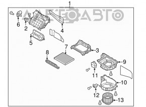 Motorul ventilatorului de încălzire Kia Forte 4d 14-18