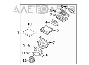 Motor ventilator incalzire Hyundai Santa FE 19-20 nou original OEM