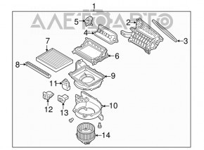 Actuator motor actionare incalzire ventilatie Hyundai Elantra AD 17-20 nou original OEM