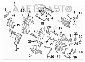 Корпус печки голый Kia Niro 17-19 HEV, PHEV