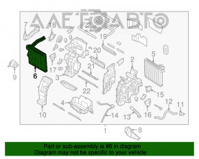 Radiatorul încălzitorului pentru Kia Forte 4d 14-18.