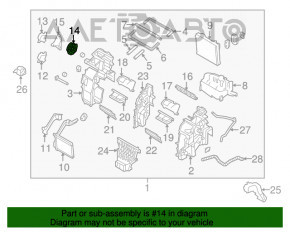 Actuatorul motorului care acționează încălzirea și aerul condiționat pentru Hyundai Tucson 16-20.