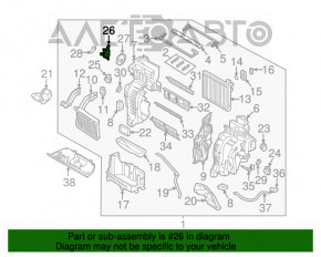 Актуатор моторчик привод печки водитель Hyundai Santa FE Sport 13-18 D266-NE9AA02