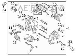 Actuator motor încălzire acționare pasager Hyundai Kona 18-23 nou OEM original