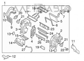 Actuator motor pentru acționarea încălzitorului și a aerului condiționat pentru Kia Optima 11-15 D267-AP9AA02.