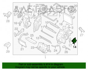 Актуатор моторчик привод печки кондиционер Hyundai Elantra UD 11-16